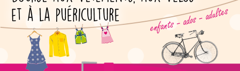 bourses puériculture, vêtements, vélos du Centre Social du Chemillois