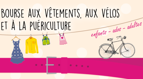bourses puériculture, vêtements, vélos du Centre Social du Chemillois